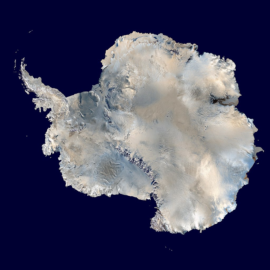 satelite image of antarctica